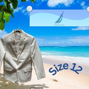NWOT Nautica Sports Coat Blazer Size 12 White